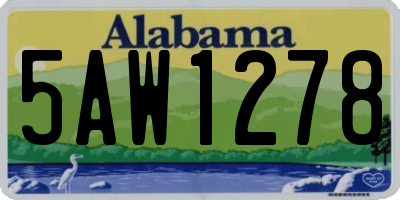 AL license plate 5AW1278