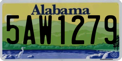 AL license plate 5AW1279