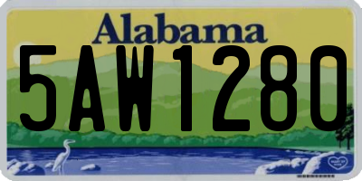 AL license plate 5AW1280
