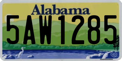 AL license plate 5AW1285