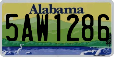 AL license plate 5AW1286
