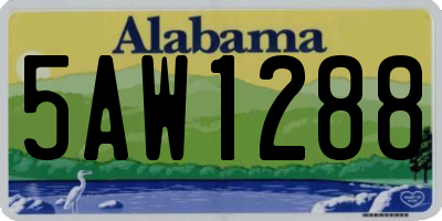 AL license plate 5AW1288