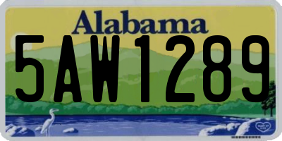 AL license plate 5AW1289