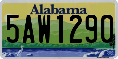 AL license plate 5AW1290