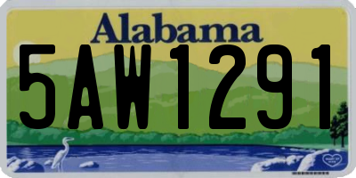 AL license plate 5AW1291