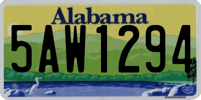 AL license plate 5AW1294