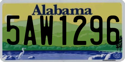 AL license plate 5AW1296