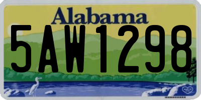 AL license plate 5AW1298
