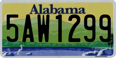 AL license plate 5AW1299