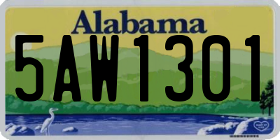 AL license plate 5AW1301