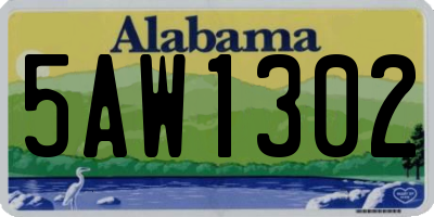 AL license plate 5AW1302