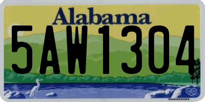 AL license plate 5AW1304