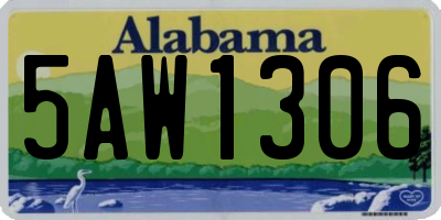 AL license plate 5AW1306