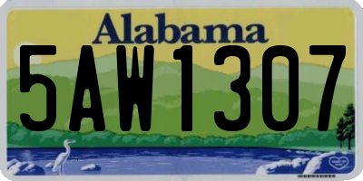 AL license plate 5AW1307