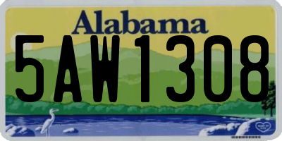 AL license plate 5AW1308