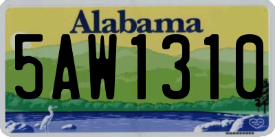 AL license plate 5AW1310