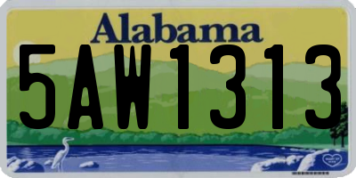 AL license plate 5AW1313