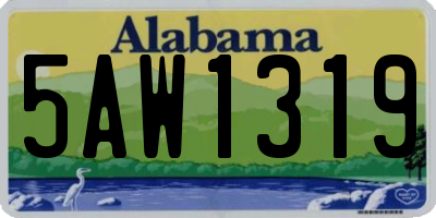 AL license plate 5AW1319