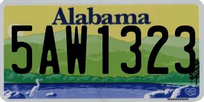 AL license plate 5AW1323