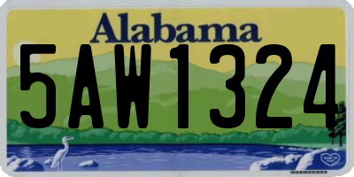 AL license plate 5AW1324