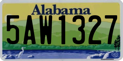 AL license plate 5AW1327