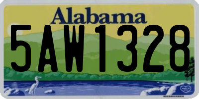 AL license plate 5AW1328