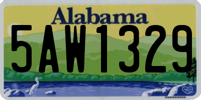 AL license plate 5AW1329