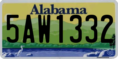 AL license plate 5AW1332