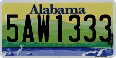 AL license plate 5AW1333