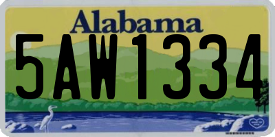 AL license plate 5AW1334
