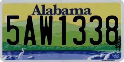 AL license plate 5AW1338