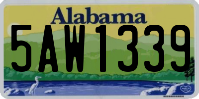 AL license plate 5AW1339