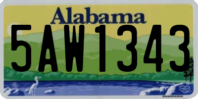 AL license plate 5AW1343