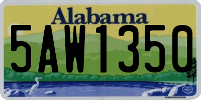 AL license plate 5AW1350