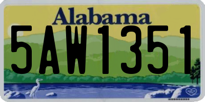 AL license plate 5AW1351