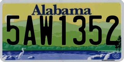 AL license plate 5AW1352