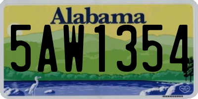AL license plate 5AW1354