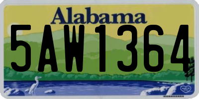 AL license plate 5AW1364