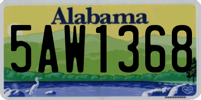 AL license plate 5AW1368