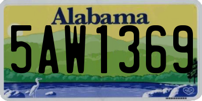 AL license plate 5AW1369