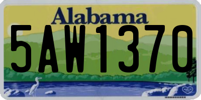 AL license plate 5AW1370