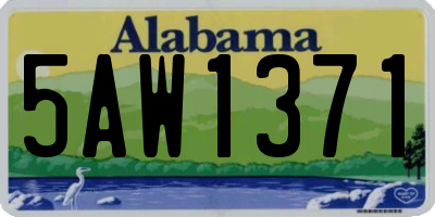 AL license plate 5AW1371