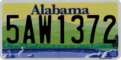 AL license plate 5AW1372