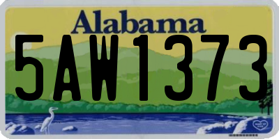 AL license plate 5AW1373