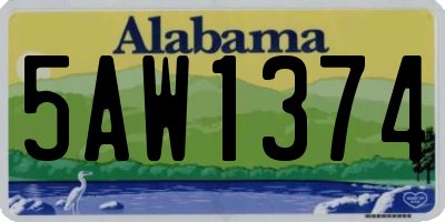 AL license plate 5AW1374