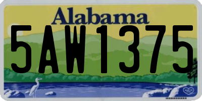 AL license plate 5AW1375