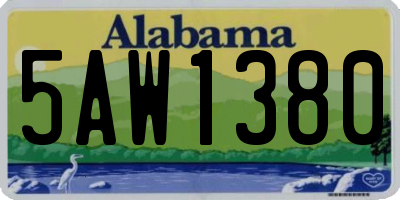 AL license plate 5AW1380