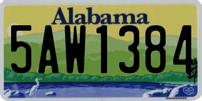 AL license plate 5AW1384