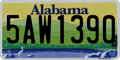 AL license plate 5AW1390