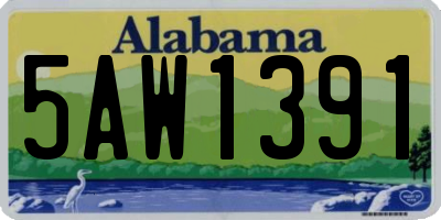 AL license plate 5AW1391